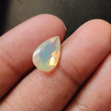 10x15.5mm Huge Ethiopian Opal, Pear Faceted Fancy Cut Stone, 3.97 Cts-KS3767