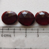 12-15mm Ruby Red Crystal Quartz Rose Cut Cabochons, Ruby Red Quartz Flat Back