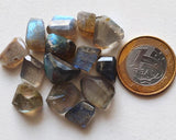 9-18mm Labradorite Fancy Gemstones, Faceted Blue Fire Gems, Loose 5 Pcs
