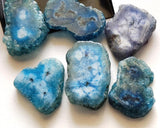 26-38 mm Blue Solar Quartz, Stalactite Slice, Natural Solar Quartz Slices