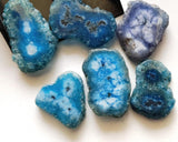 26-38 mm Blue Solar Quartz, Stalactite Slice, Natural Solar Quartz Slices