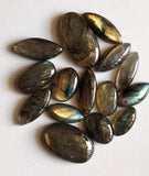 19-25mm Labradorite Plain Cabochons, Labradorite Flat Back Cabochons