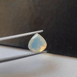 6.9mm Ethiopian Opal Faceted Heart Cut Stone, 0.85 Cts Faceted Fire Opal