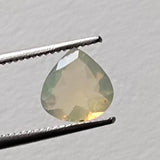 6.9mm Ethiopian Opal Faceted Heart Cut Stone, 0.85 Cts Faceted Fire Opal