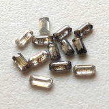 Salt And Pepper Diamond, CONFLICT FREE 1.8x4mm, Emerald Shaped Faceted
