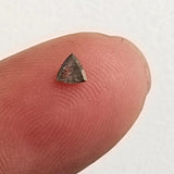 Salt And Pepper Trillion Diamond, CONFLICT FREE 2.9mm, 0.07Ct Flat Back Trinagle