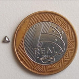 Salt And Pepper Trillion Diamond, CONFLICT FREE 2.9mm, 0.07Ct Flat Back Trinagle