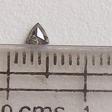 Salt And Pepper Trillion Diamond, CONFLICT FREE 2.9mm, 0.07Ct Flat Back Trinagle
