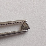 Salt And Pepper Trillion Diamond, CONFLICT FREE 2.9mm, 0.07Ct Flat Back Trinagle