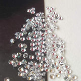 1.5mm Cubic Zirconia, Loose Round Zircon, Faceted Zirconia, Sparkling Clear