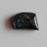 12x17mm Green Tourmaline Cabochon, Loose Tourmaline Fancy Shape Flat Back