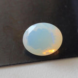 10.5x14mm Ethiopian Opal, Oval Faceted Opal, Fancy Cut Stone For Ring, Faceted Cabochon, 4.3Ct