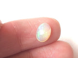 6x8mm Ethiopian Opal Oval Rose Cut Flat Back Cabochons, 1 Pc Natural Rare