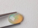 6x8mm Ethiopian Opal Oval Rose Cut Flat Back Cabochons, 1 Pc Natural Rare
