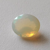 10.5x14mm Ethiopian Opal, Oval Faceted Opal, Fancy Cut Stone For Ring, Faceted Cabochon, 4.3Ct