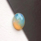 6x8mm Ethiopian Opal Oval Rose Cut Flat Back Cabochons, 1 Pc Natural Rare