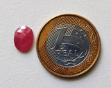 6.5x7.9mm-8.5x10.7mm Ruby Glass Filled Faceted Oval Cabochons, Ruby Flat Back