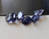 3-9mm Iolite Cut Stone, Violet Blue Faceted Gems, 5 Pcs Iolite Mix Cut Stones