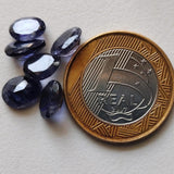3-9mm Iolite Cut Stone, Violet Blue Faceted Gems, 5 Pcs Iolite Mix Cut Stones