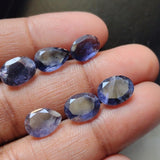 3-9mm Iolite Cut Stone, Violet Blue Faceted Gems, 5 Pcs Iolite Mix Cut Stones