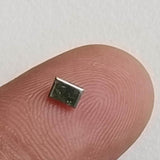 Blue Baguette Diamond, Rare 3.3x2.3mm MELEE Baguette Cut Rectangle Diamond Piece