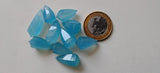 10x19 mm-11x25 mm Blue Chalcedony Faceted Horn Beads, Blue Chalcedony Fancy Horn
