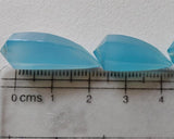 10x19 mm-11x25 mm Blue Chalcedony Faceted Horn Beads, Blue Chalcedony Fancy Horn