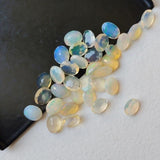 4x5mm Huge Ethiopian Opal, Oval Faceted Fancy Cut For Ring/Jewelry, 0.20 CTW