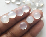 8mm White Moonstone Cabochon, Round Plain Calibrated Moonstone, Loose Moonstone