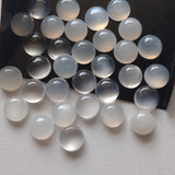8mm White Moonstone Cabochon, Round Plain Calibrated Moonstone, Loose Moonstone