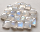 8-12mm Rainbow Moonstone Plain Cabochons, 5 Pieces Rainbow Moonstone With Fire