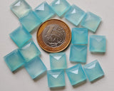 12.5mm Aqua Chalcedony Princess Cut,Stone (5Pcs To 10Pcs) - PDG147