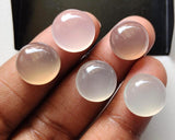 10-12mm Round Chalcedony Cabochons, Multi Color Plain Round Chalcedony Flat Back