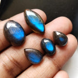 12-18mm Labradorite Plain Cabochons, Natural Mix Shape Labradorite Flat Back