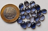 8-10mm Iolite Cabochons, Natural Plain Free Form Shape Iolite Flat Back Cabochon