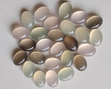 10x14mm Oval Chalcedony Cabochons, Multi Color Plain Oval Chalcedony