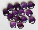 13-14mm Amethyst Square Checker Cut Flat Back Cabochon Amethyst Cushion Cabochon