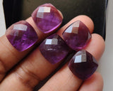 13-14mm Amethyst Square Checker Cut Flat Back Cabochon Amethyst Cushion Cabochon