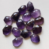 14-16mm Amethyst Rose Cut, Purple Fancy Shape Flat Back Rose Cut Faceted