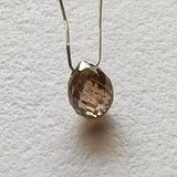 3.8x2.9mm Cognac Diamond Teardrop Briolette Bead, Natural Faceted Cognac Diamond
