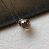 3.8x2.9mm Cognac Diamond Teardrop Briolette Bead, Natural Faceted Cognac Diamond