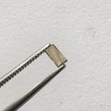 4x2mm Light Grey Diamond Baguette, Natural Grey Sparkling Rectangle Faceted