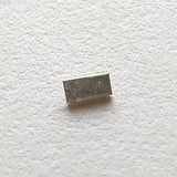 4x2mm Light Grey Diamond Baguette, Natural Grey Sparkling Rectangle Faceted