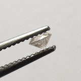 0.12 Ct White Diamond Polished Brilliant Cut, 3.2mm White Round Cut Solitaire