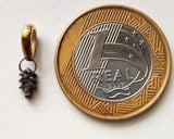 7x4.2mm Black Rough Diamond Pendant, Ready to Wear Black Christmas Tree Shape