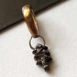 7x4.2mm Black Rough Diamond Pendant, Ready to Wear Black Christmas Tree Shape