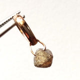 5.5mm Champagne Rough Diamond Crystal Pendant, Ready to Wear Champagne Raw Uncut