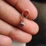 5.5mm Champagne Rough Diamond Crystal Pendant, Ready to Wear Champagne Raw Uncut
