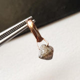 5.5mm Champagne Rough Diamond Crystal Pendant, Ready to Wear Champagne Raw Uncut