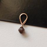 5.5mm Champagne Rough Diamond Crystal Pendant, Ready to Wear Champagne Raw Uncut
